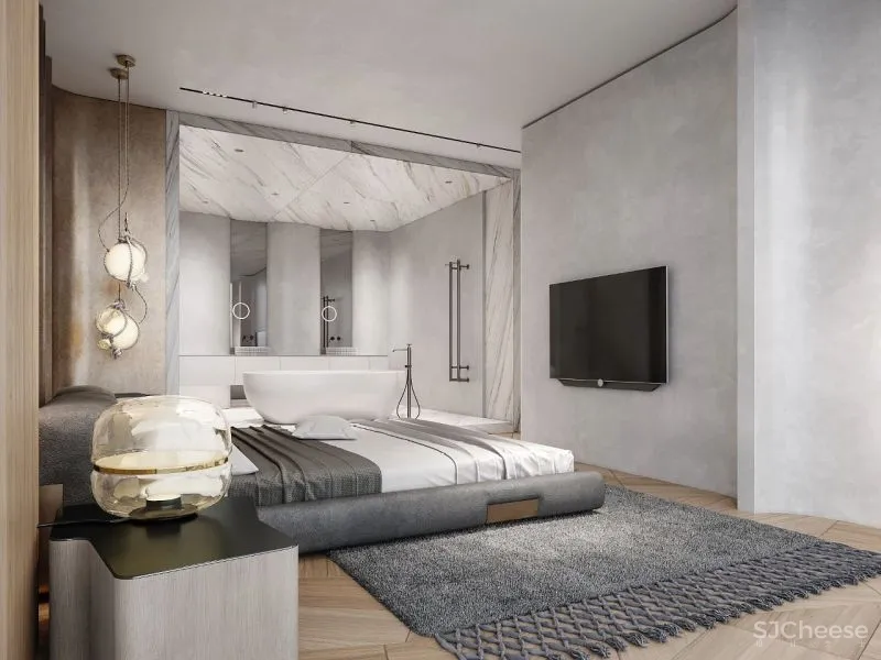 157㎡ 高颜值的男性空间,客厅太抢眼了!