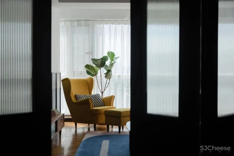 屋主审美太仙了!121m²蓝 黄大胆撞色!精致又实用!