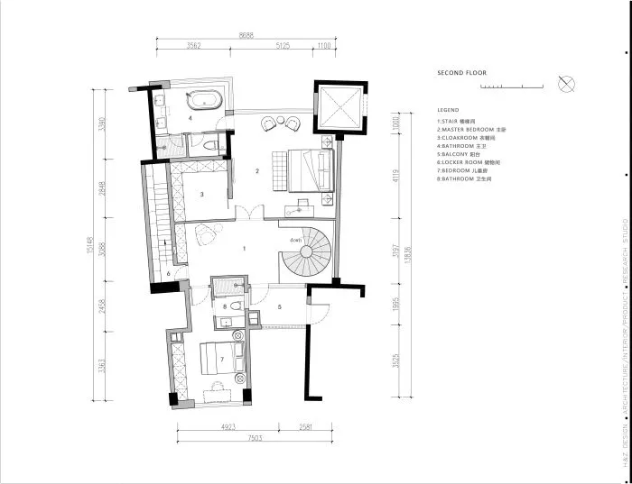 200㎡现代简约,时尚的弧形楼梯,舒适温馨的家,档次优雅!