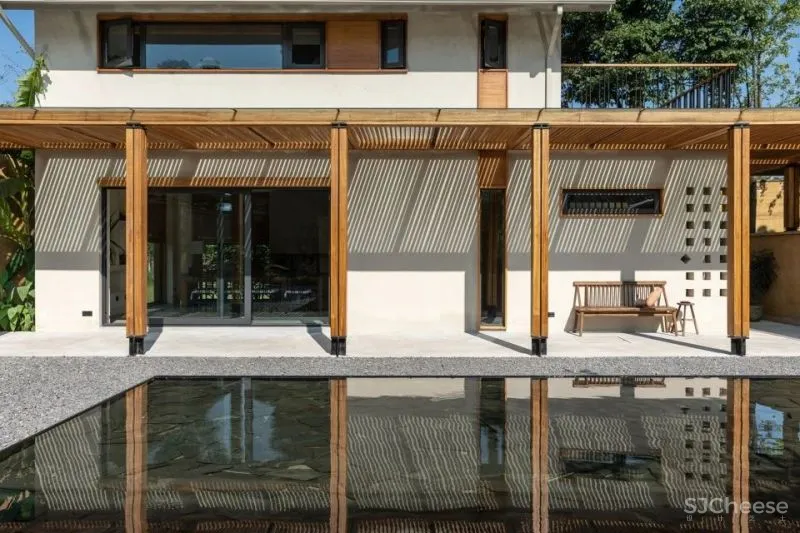 稻田里的家 园中有屋,屋中有院