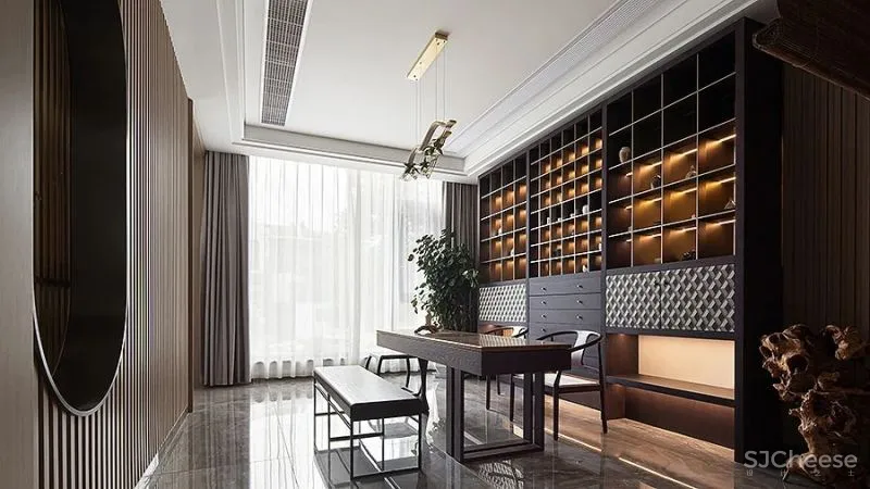 尚层设计:750㎡杭州别墅,人文山水的居住逸境