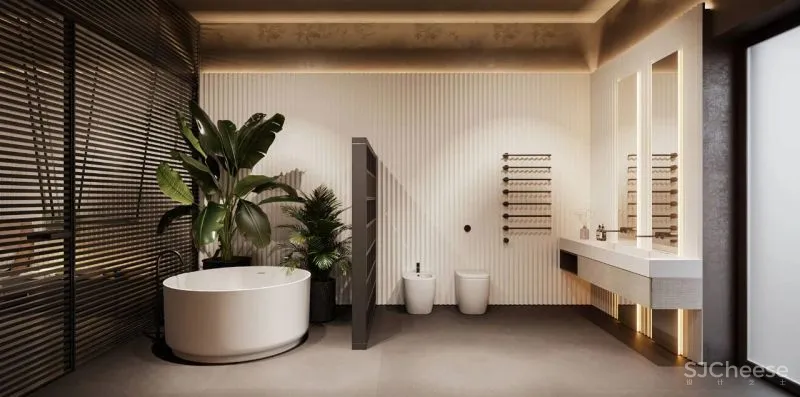 196m²别墅设计,柔和的灯光,让空间更显温暖