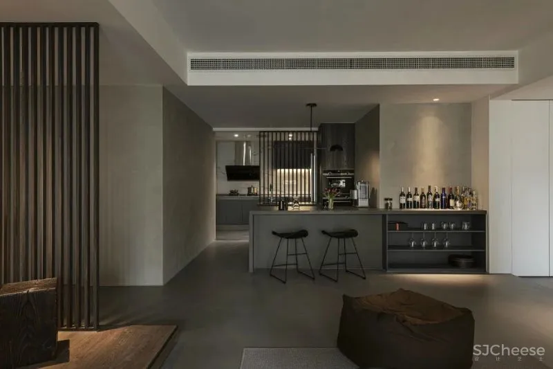 焦糖色 木肌理，有序沉稳的生活基调 璞珥空间设计