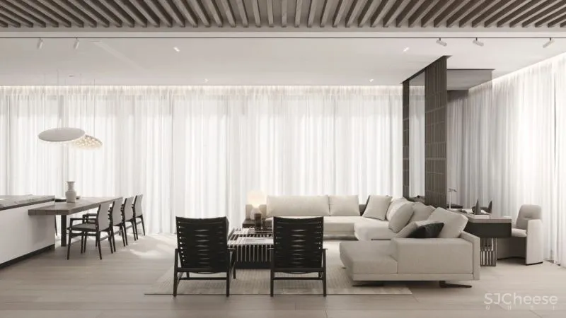 170㎡极简宁静,城市魅力