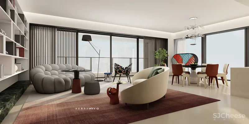 鸿艺源 深圳万科臻湾汇 310m² 大平层,触动心灵深处的艺术共鸣