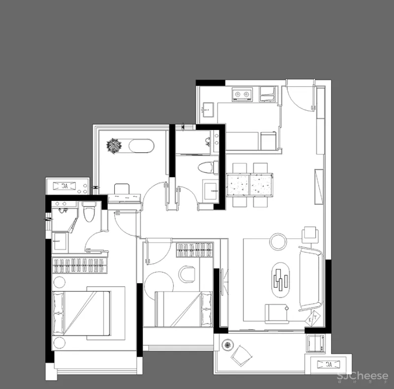 TTD本至设计 • 中惠 岭秀|轻奢灰与简约美的复合