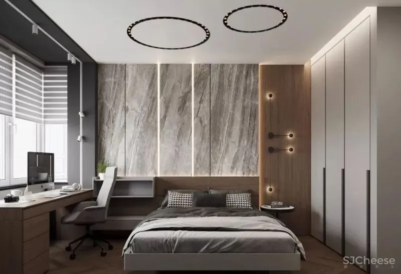 高级灰携手胡桃木，弹奏家居装饰新篇章