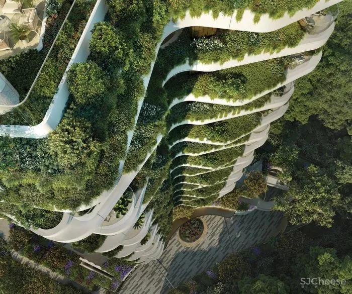 大平层+垂直森林,一层三户的独立式户型太赞了