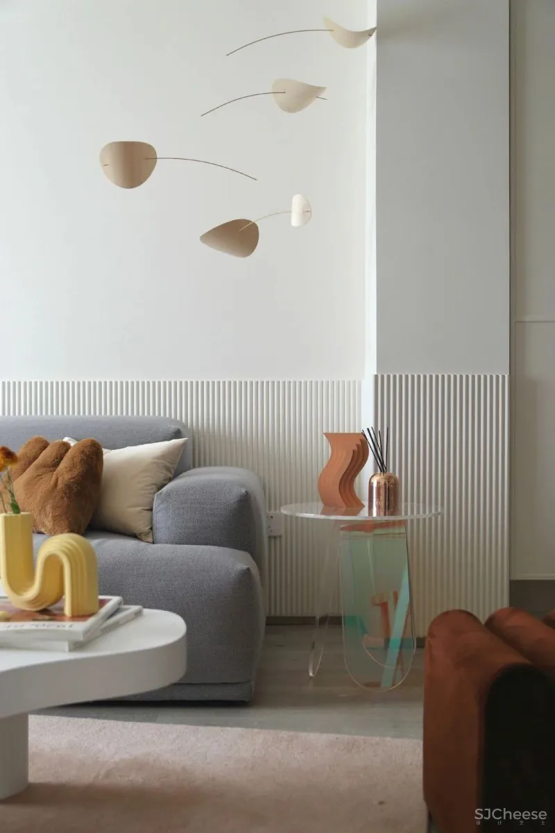 奶油白、仙橘粉、弧形窗……少女与猫的80㎡仙气小两居,美得过分了!