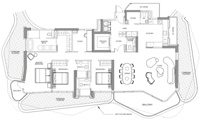 大平层+垂直森林,一层三户的独立式户型太赞了