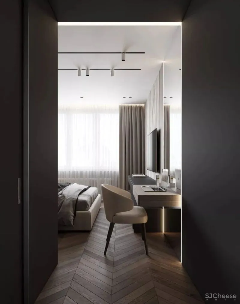 高级灰携手胡桃木，弹奏家居装饰新篇章