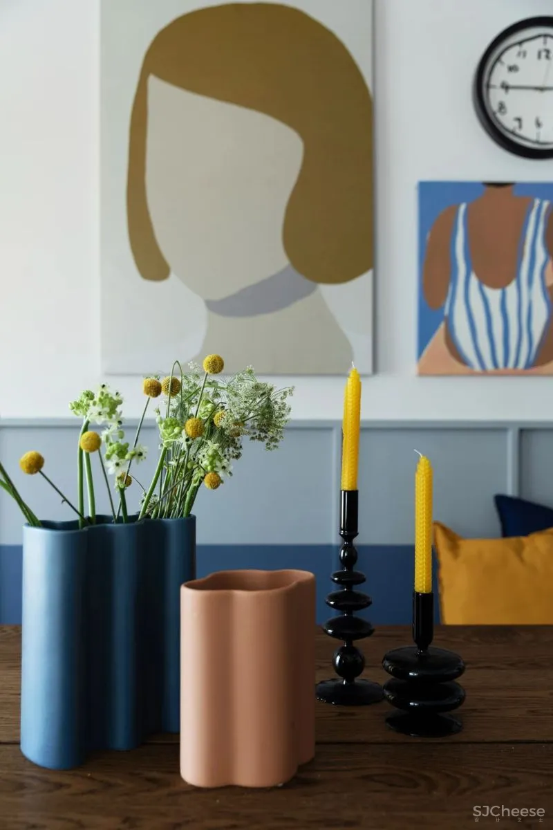 屋主审美太仙了!121m²蓝 黄大胆撞色!精致又实用!