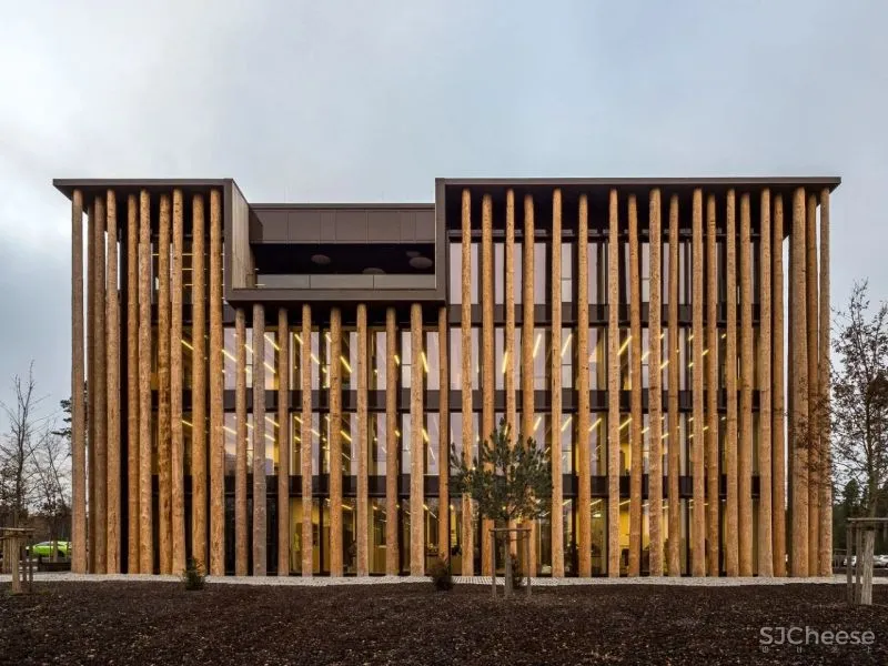 19米云杉树‘表皮’，Ziegler木材总部 Brückner - Brückner Architekten