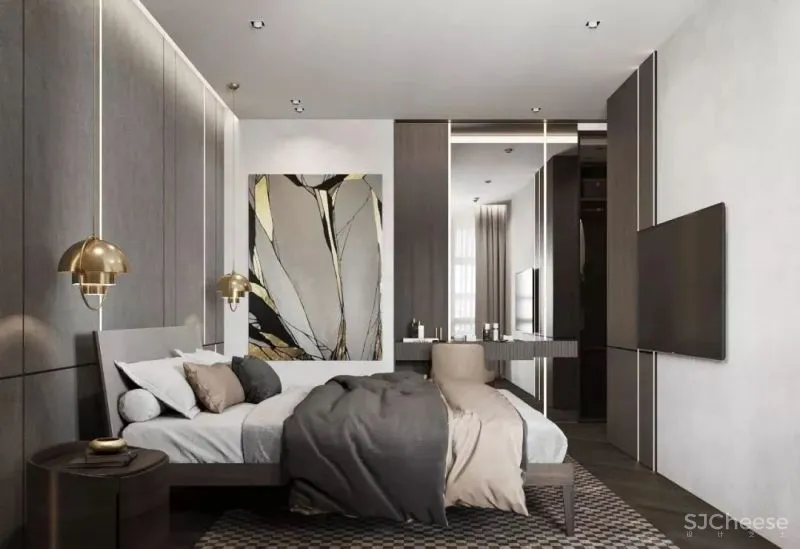 高级灰携手胡桃木，弹奏家居装饰新篇章