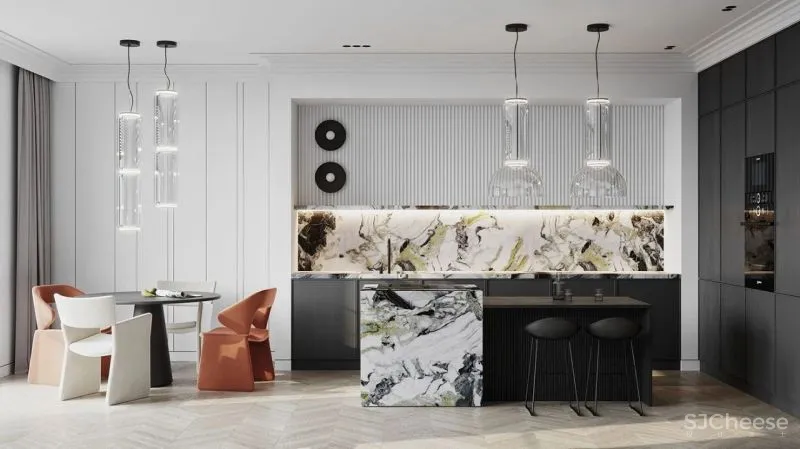 一室一厅奢华公寓,精致的简约设计更有格调!