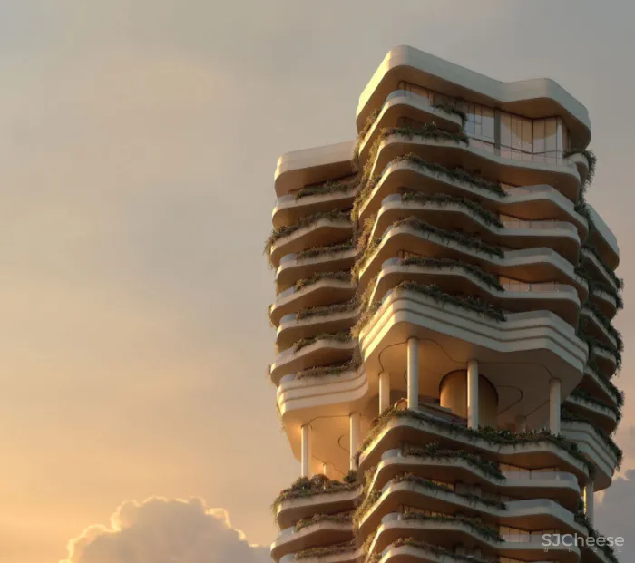 大平层+垂直森林,一层三户的独立式户型太赞了