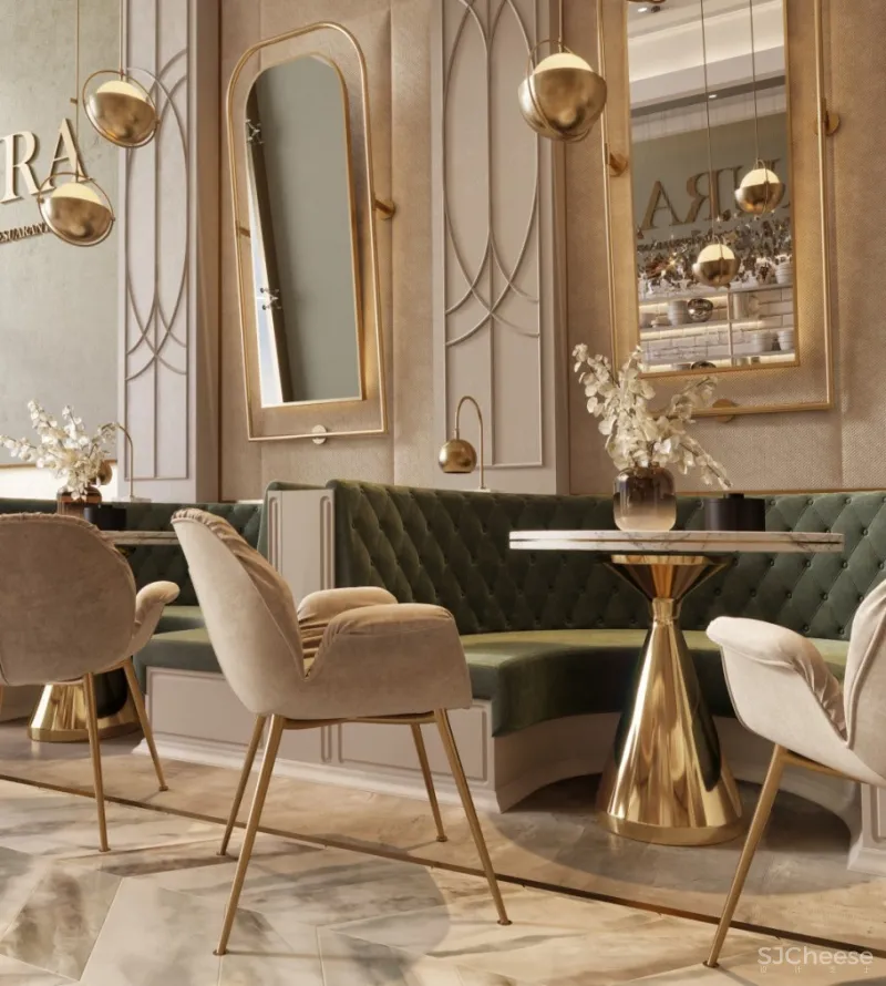 撞色餐厅唤醒疲惫味蕾