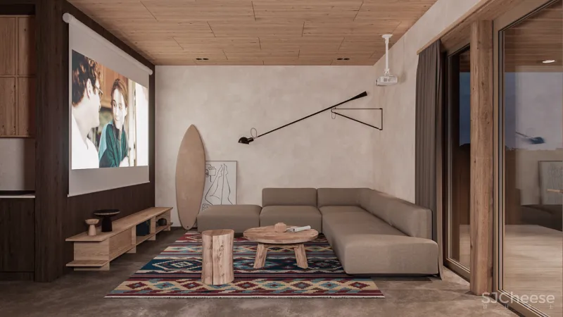 90㎡原木风设计,每一块木头都有它的脾气!