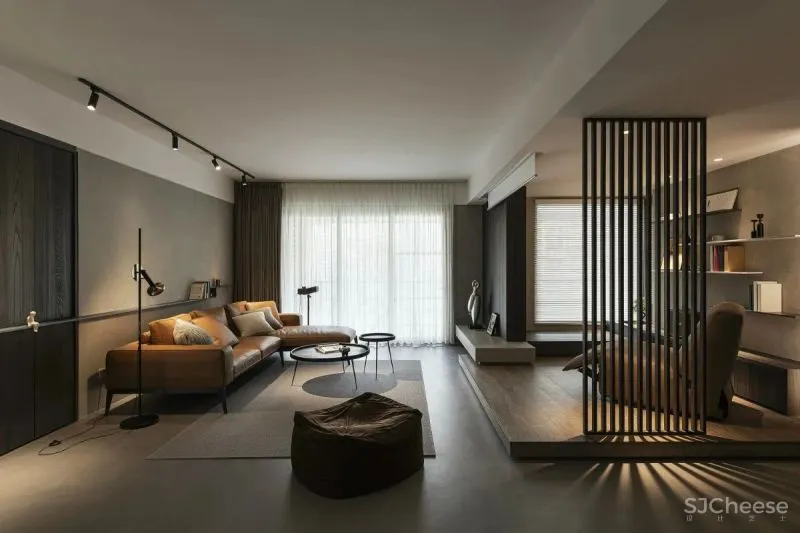 焦糖色 木肌理，有序沉稳的生活基调 璞珥空间设计