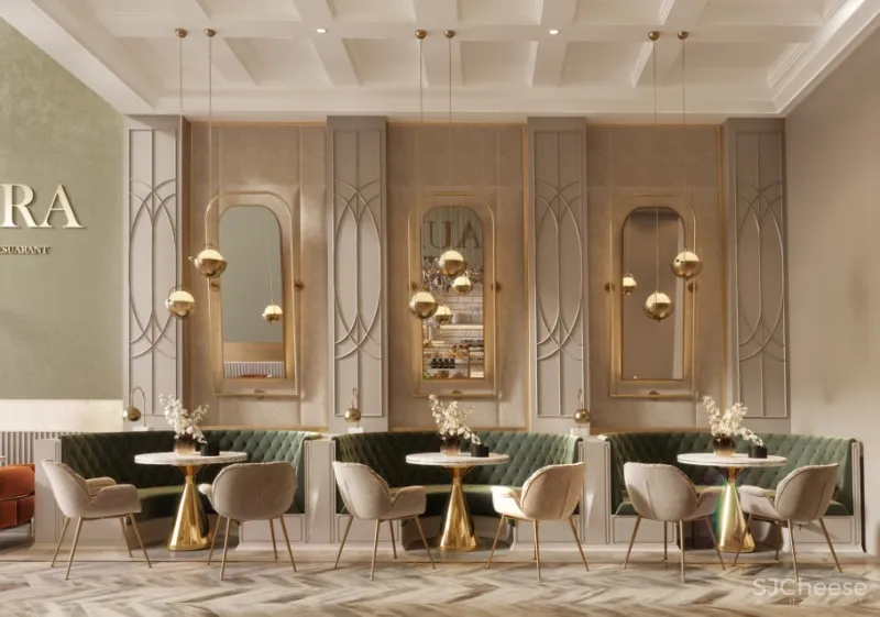 撞色餐厅唤醒疲惫味蕾