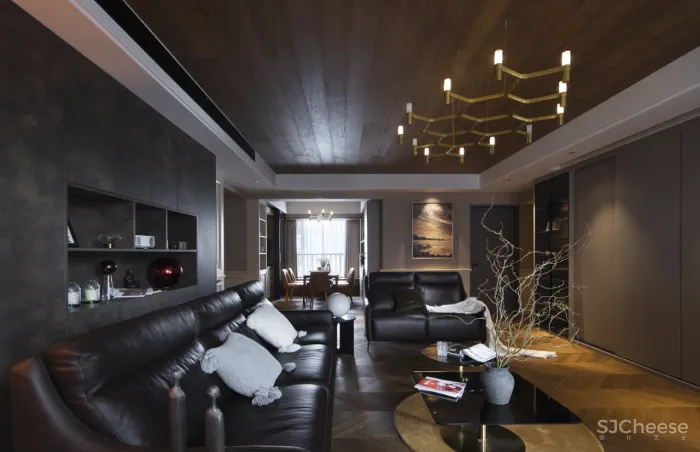 深圳屋主买下184㎡,摩登都市风 5米长衣帽间,装出大宅气度!