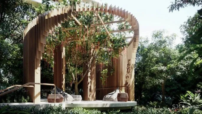 大平层+垂直森林,一层三户的独立式户型太赞了