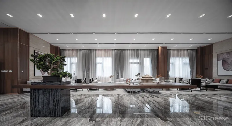 MECA:1500㎡售楼处设计,古风书韵、万象更新!