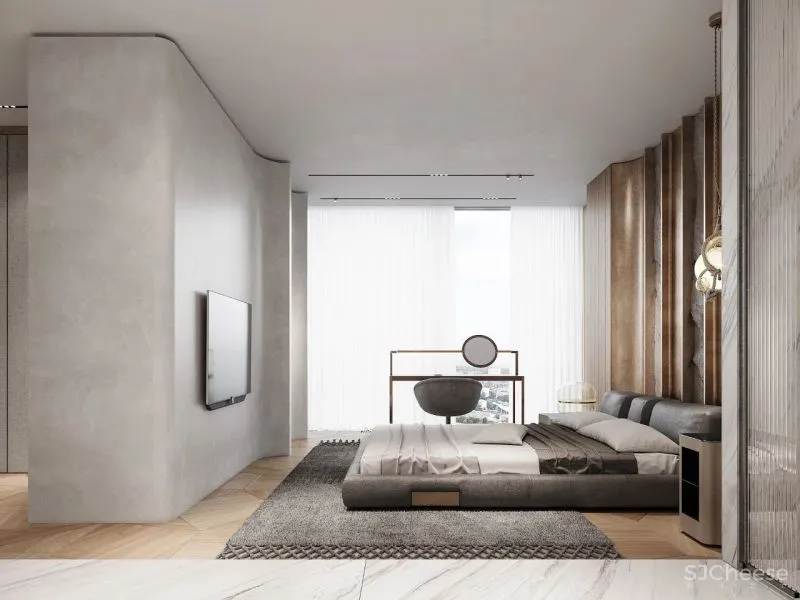 157㎡ 高颜值的男性空间,客厅太抢眼了!