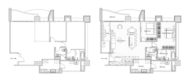 一间被光和爱贯穿的家,多了间书房,扩大了餐厅,生活得更加惬意了!