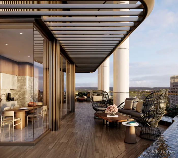 大平层+垂直森林,一层三户的独立式户型太赞了