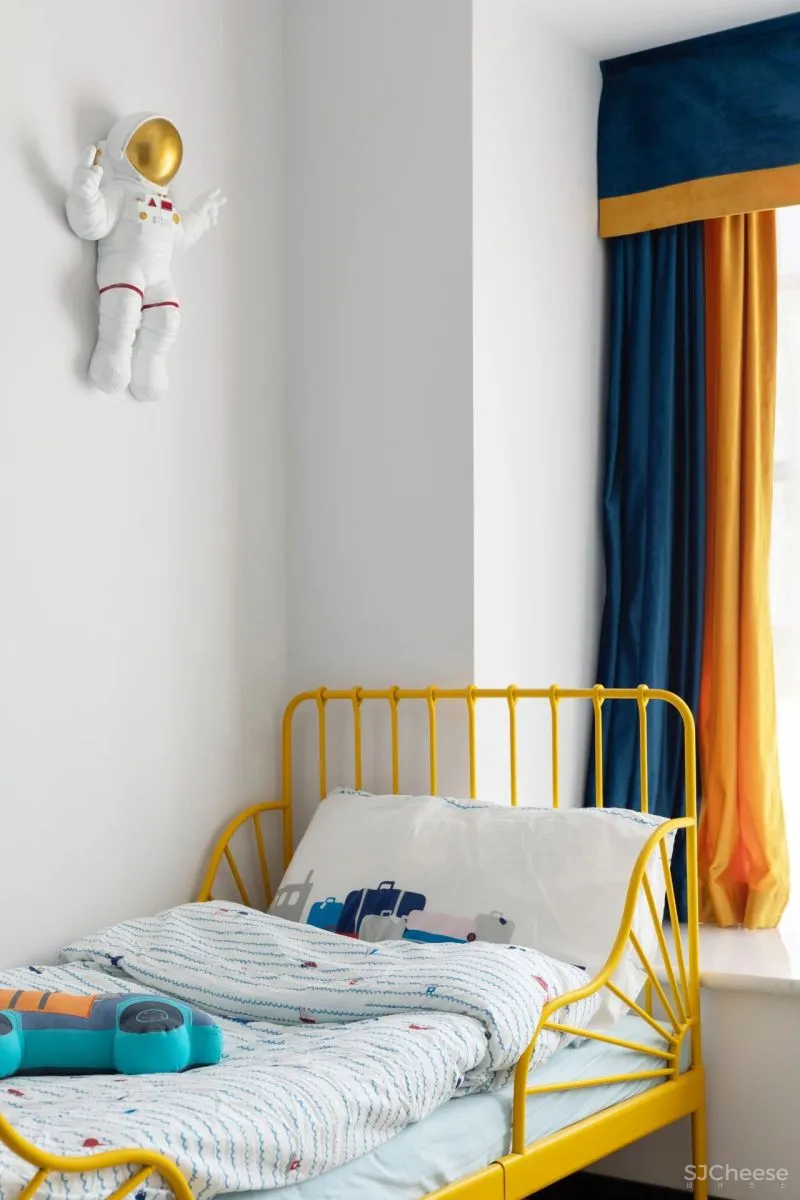 屋主审美太仙了!121m²蓝 黄大胆撞色!精致又实用!