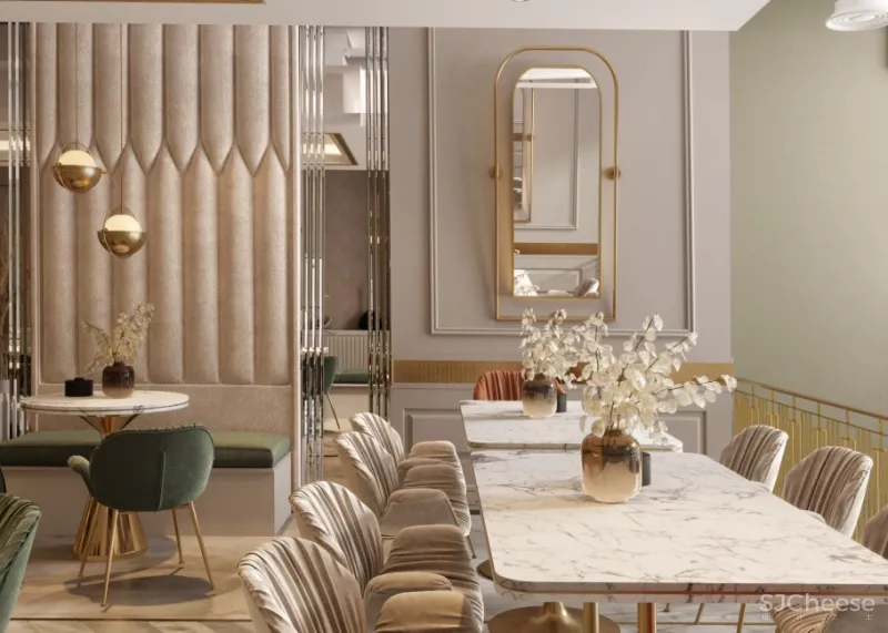 撞色餐厅唤醒疲惫味蕾