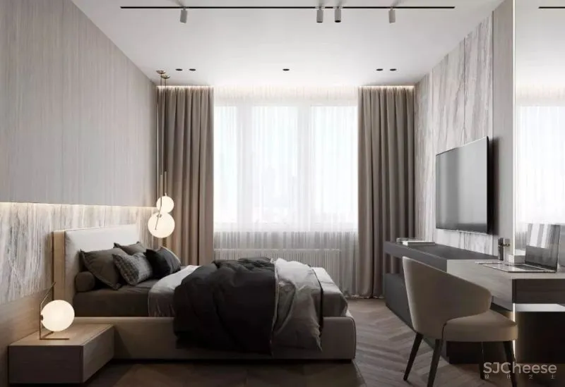 高级灰携手胡桃木，弹奏家居装饰新篇章