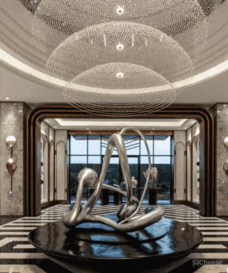 奥迅设计 艺术与场景共舞 佛山方直珑湖湾售楼部