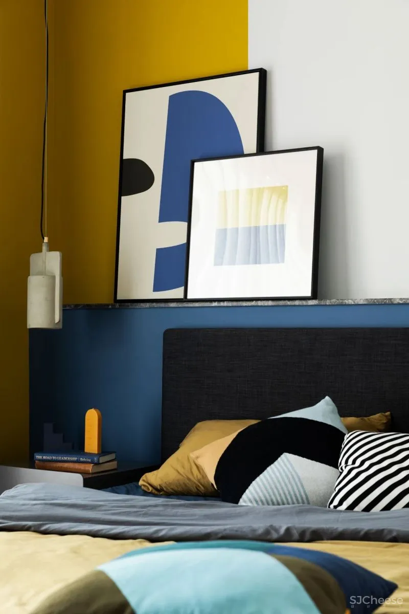 屋主审美太仙了!121m²蓝 黄大胆撞色!精致又实用!