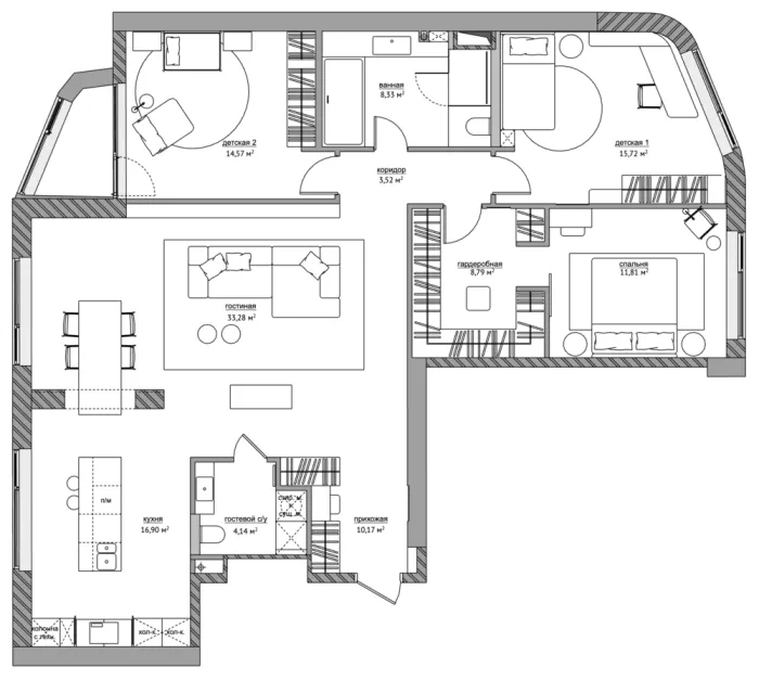 130㎡的温馨住宅,舒适的极简主义!