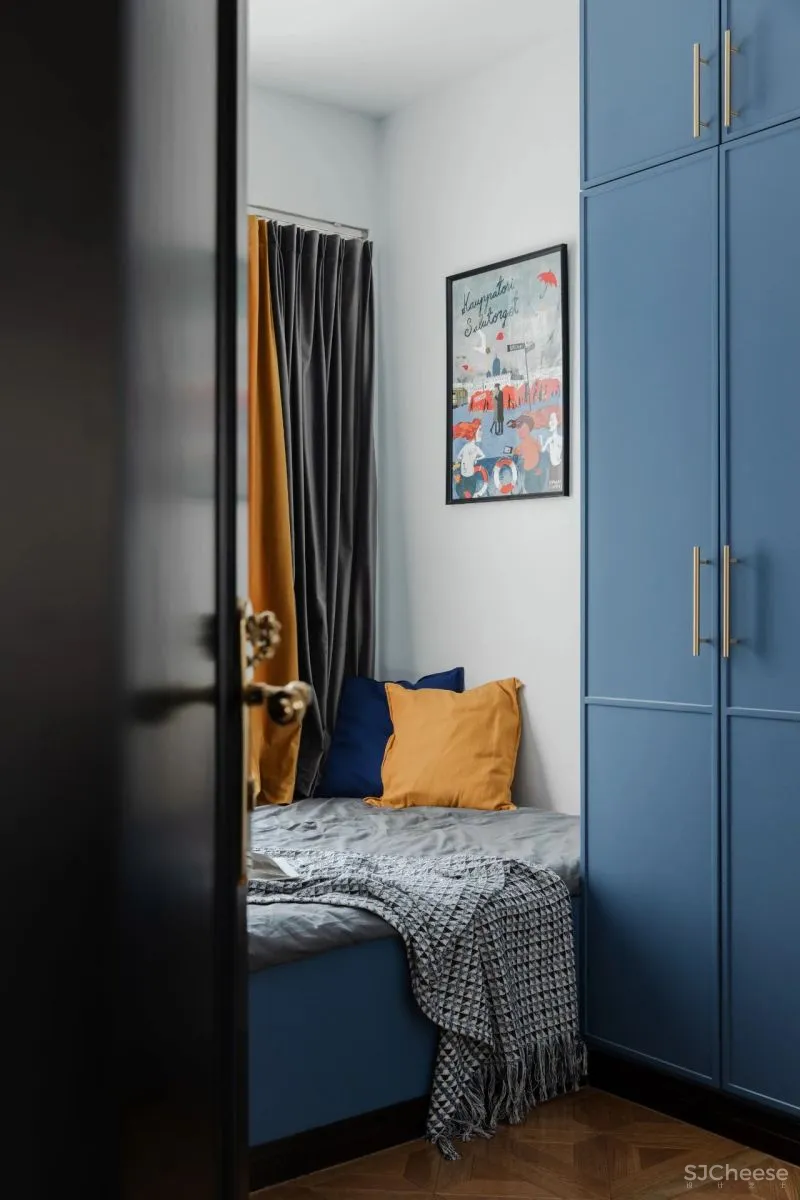 屋主审美太仙了!121m²蓝 黄大胆撞色!精致又实用!