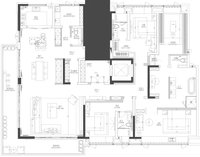 292㎡春城大平层,充满诗意的现代轻奢格调 美纵设计
