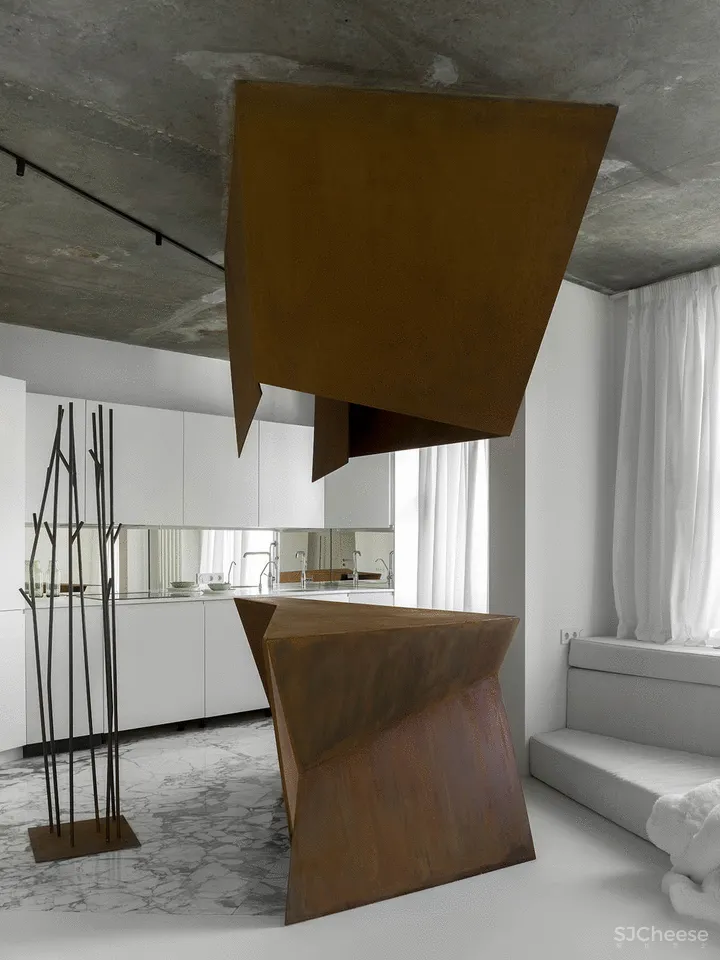 70㎡女生单身公寓，白色至上，前卫时尚