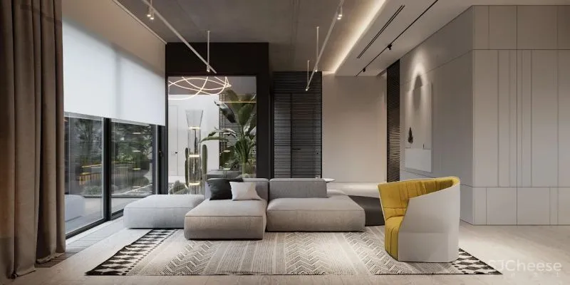 196m²别墅设计,柔和的灯光,让空间更显温暖