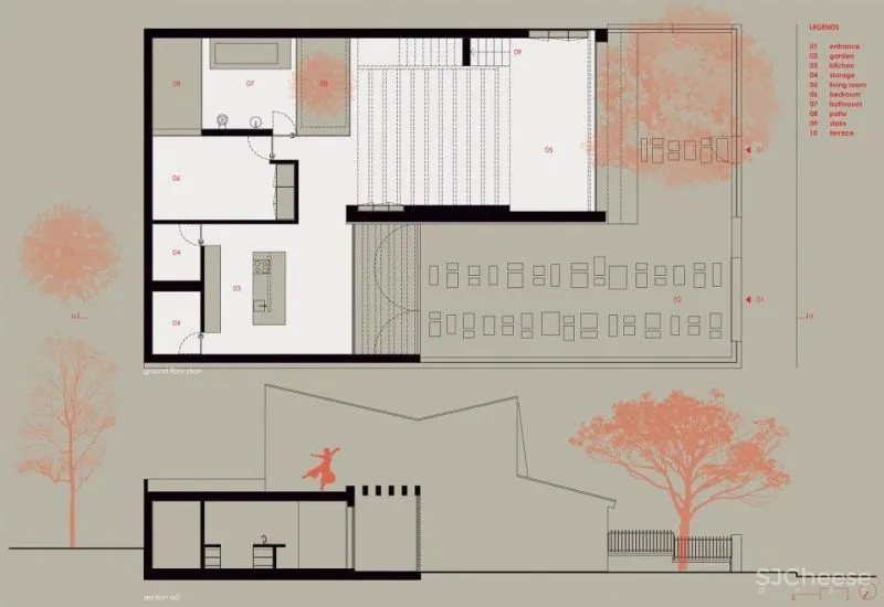 PF Architecture Studio 以中世纪蝶形屋顶为扩建设计的海边别墅