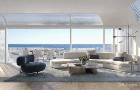 海景豪宅也太美了！简单、干净，藏不住的奢华！