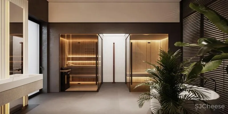 196m²别墅设计,柔和的灯光,让空间更显温暖