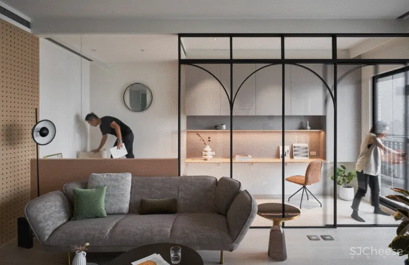 一间被光和爱贯穿的家,多了间书房,扩大了餐厅,生活得更加惬意了!