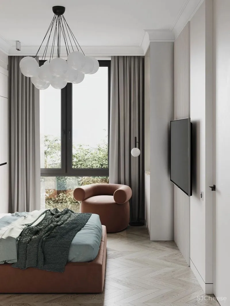 一室一厅奢华公寓,精致的简约设计更有格调!