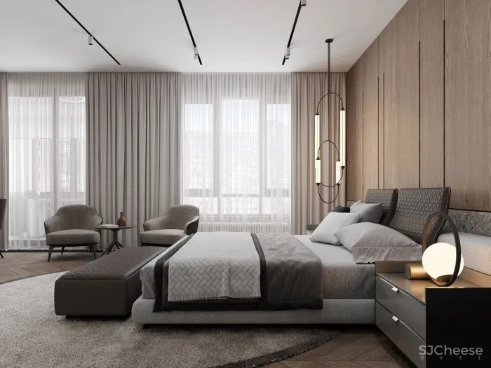 190㎡三居室,简练的舒适感!