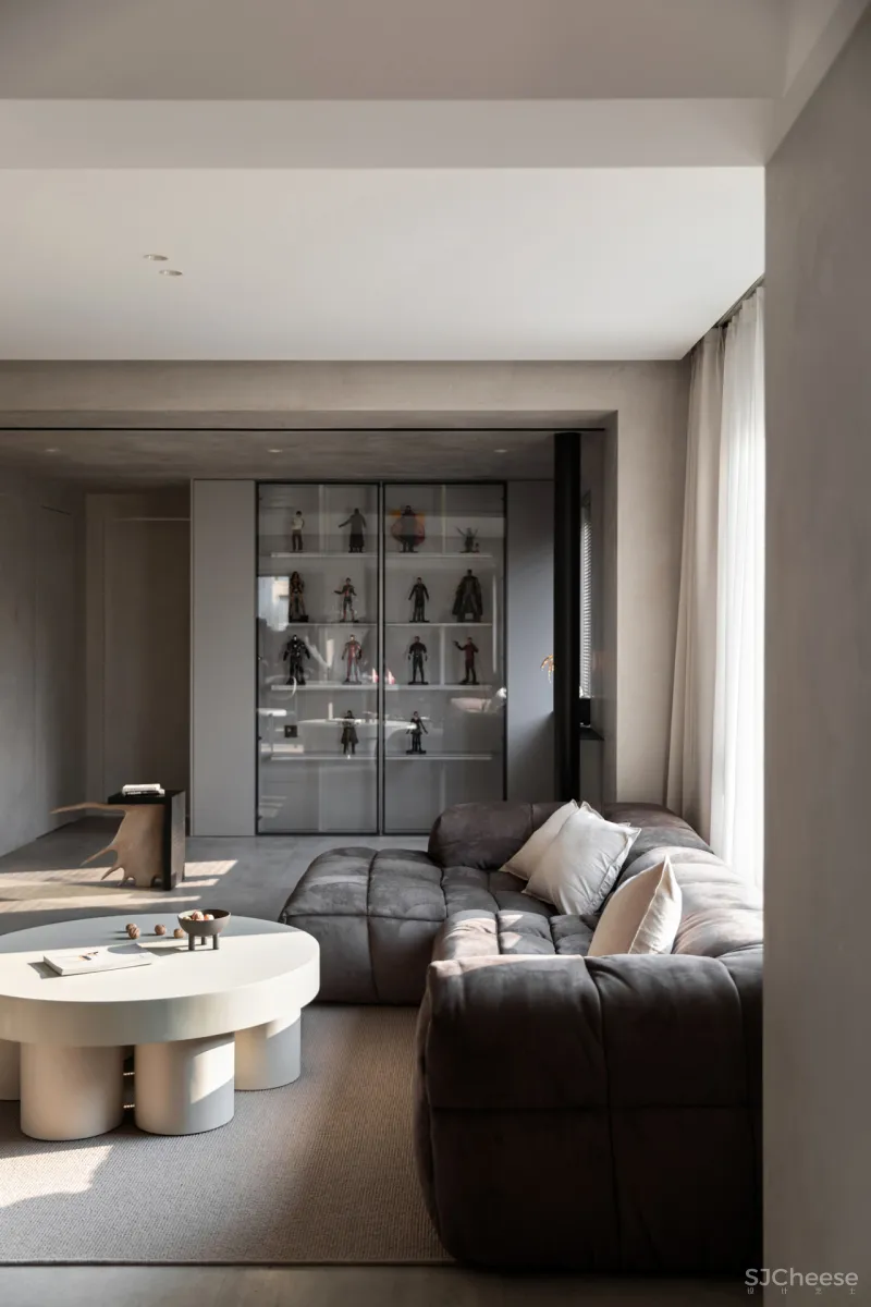 微水泥 木饰面,纯粹自然的侘寂格调 菲拉设计