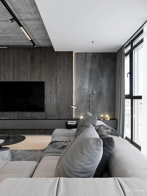 177㎡纯灰大宅,纯粹舒适的设计感之家