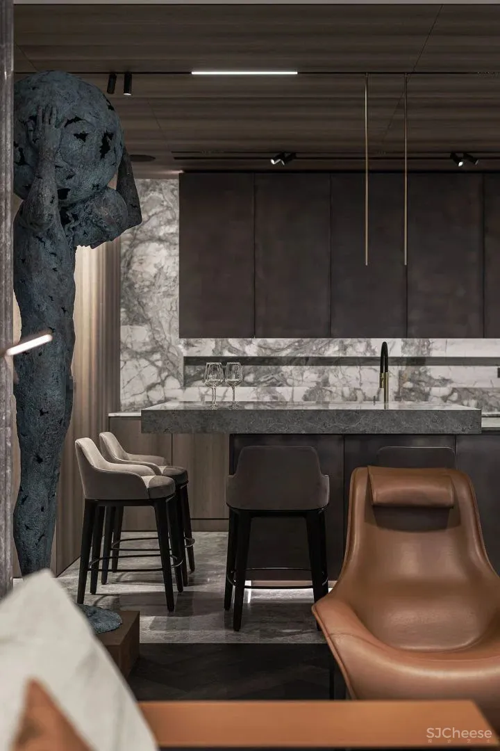 YODEZEEN新作 127㎡现代轻奢,帅气!