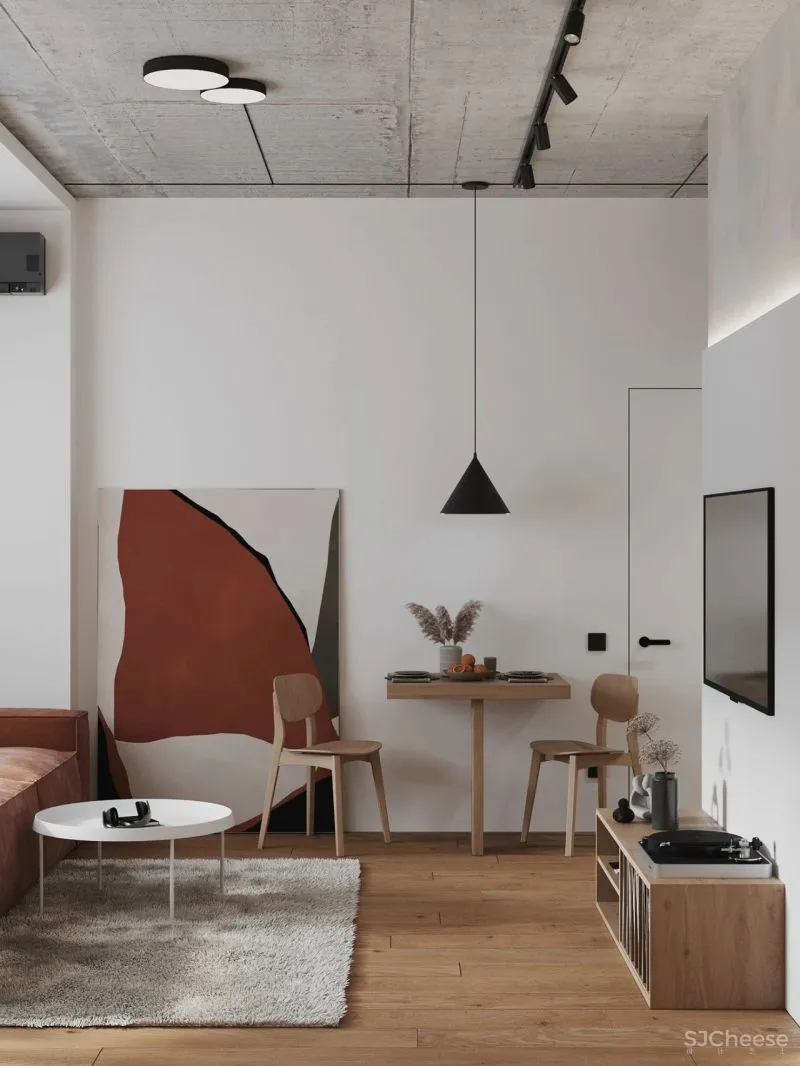 天然质感公寓,暗藏小户型的生活哲学!